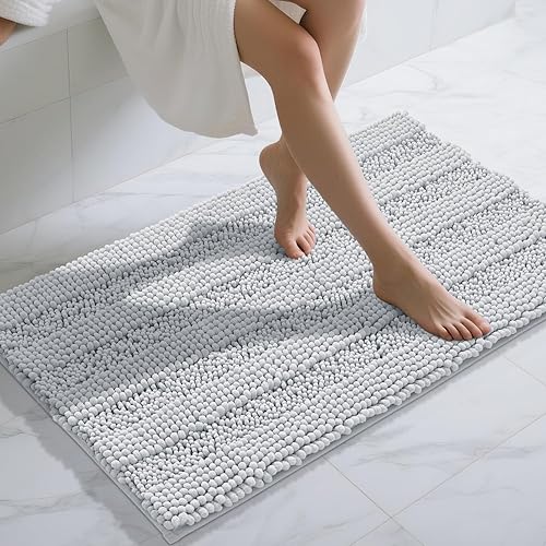 Miniatura 129 de Yimobra Alfombras lavables para baño, alfombra de baño de chenilla súper suave y absorbente para piso y alfombra, alfombra antideslizante de secado