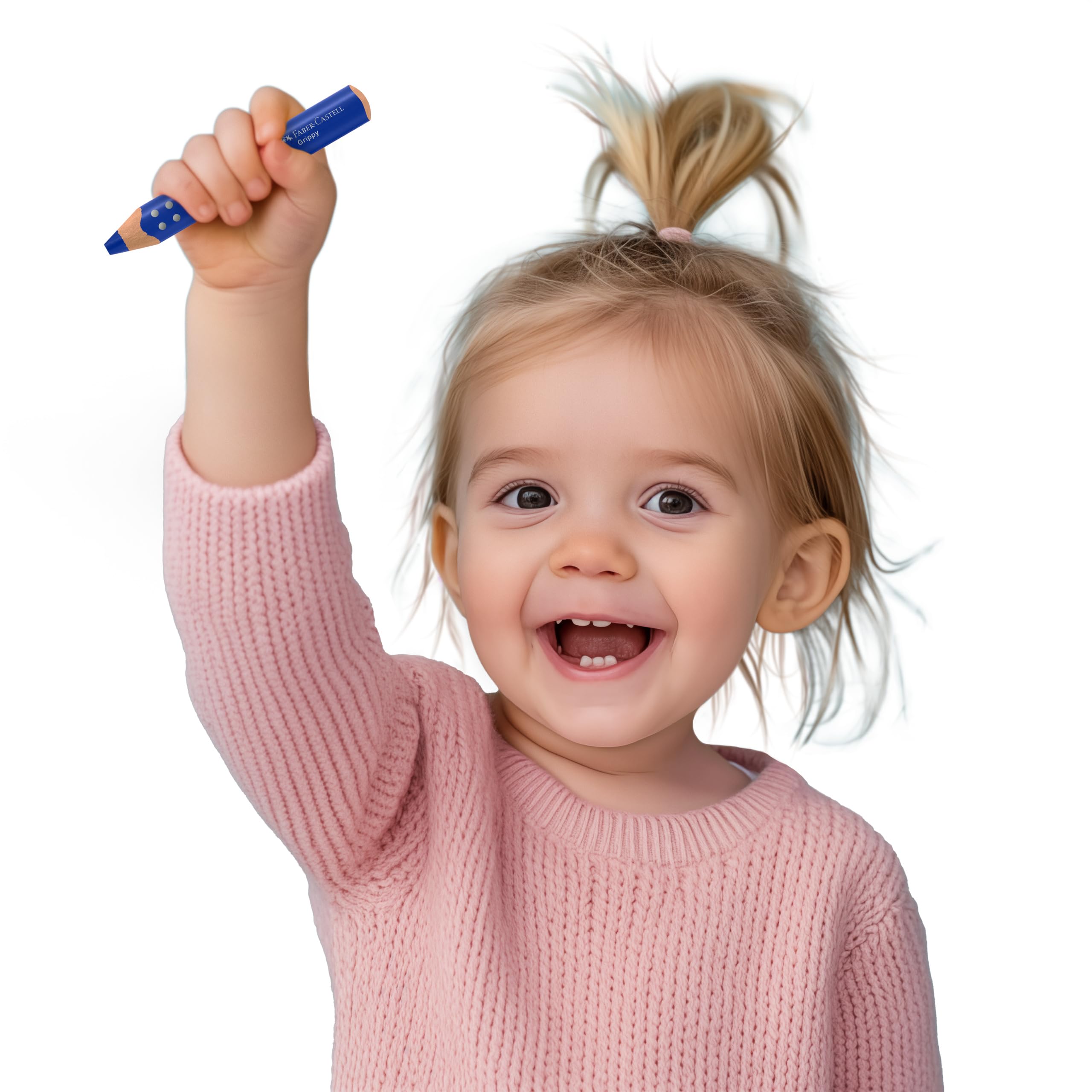 Faber-Castell Grippy 110630 Set of 6 Jumbo Colouring Pencils for Toddlers Easy Wipe Clean Ergonomic Triangle Shape Thick Colouring Pencils 10 mm Lead - Image 4