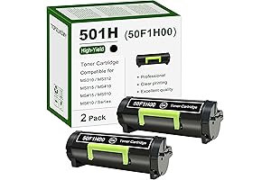 501H (50F1H00) High Yield Black Toner Cartridge 2-Pack