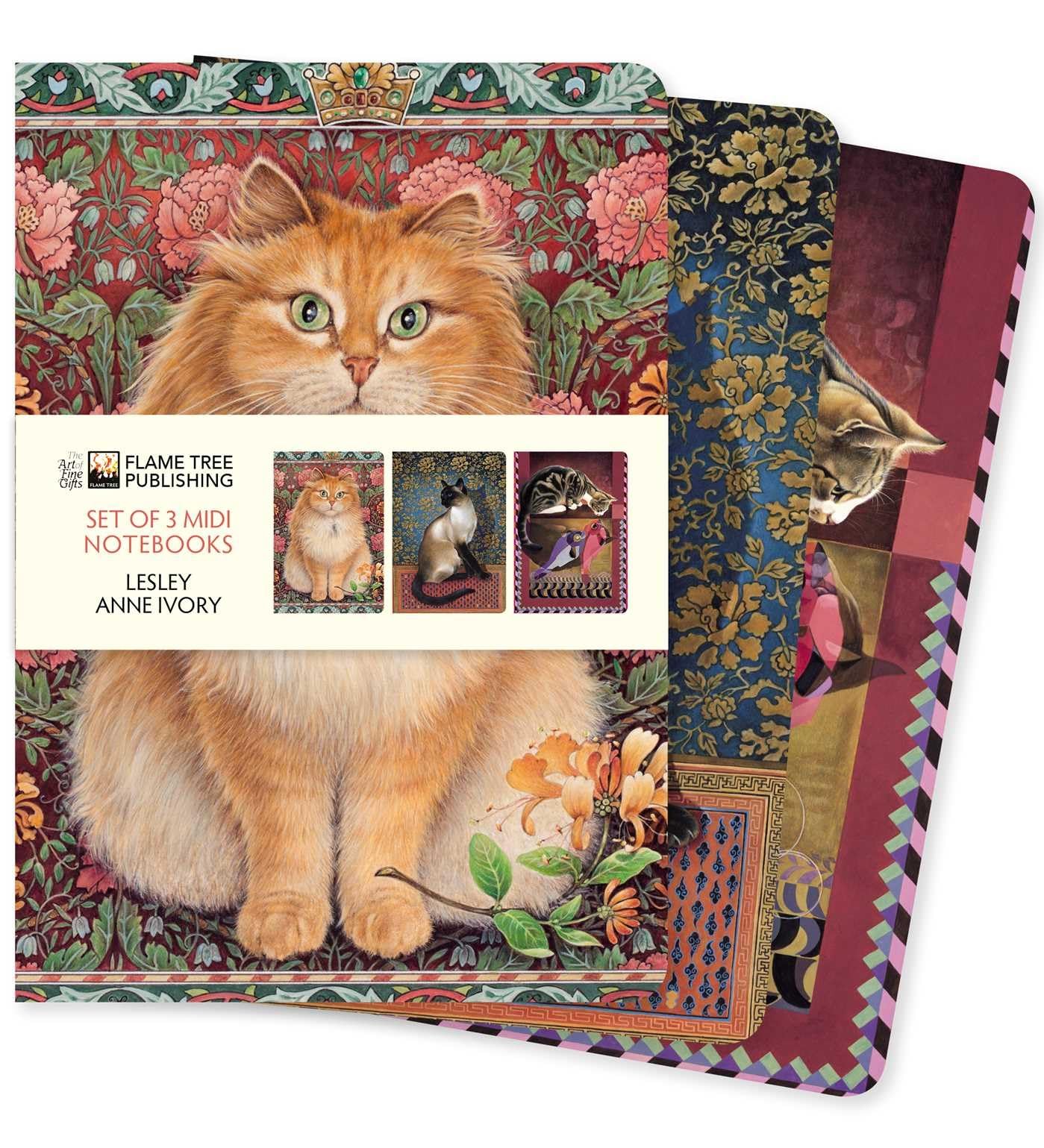 Midi Notebook Collections: Lesley Anne Ivory Set of 3 Midi Notebooks by Flame...