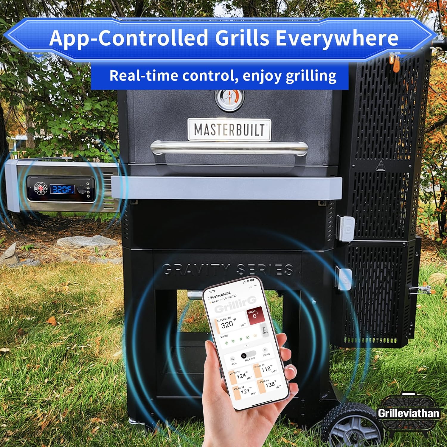 WiFi Controller for Masterbuilt Gravity Series 560/800/1050, Replacement for MB20041220 MB20041320 MB20040220 MB20041020 MB20040221 MB20040122, Upgraded App Control, Error Codes & Troubleshooting