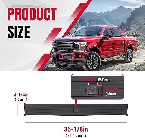 Miniatura 3 de HECASA Tapa flexible central para portón trasero con botón de liberación compatible con 2015 2016 2017 2018 2019 2020 F150 F-150 Reemplazo para