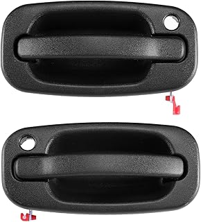 Exterior Door Handle for 1999-2007 Chevy Silverado Suburban Tahoe Avalanche GMC Sierra Yukon Cadillac Escalade, Front Left & Right Handle Replaces OE# 15034985,15034986,77261,77262