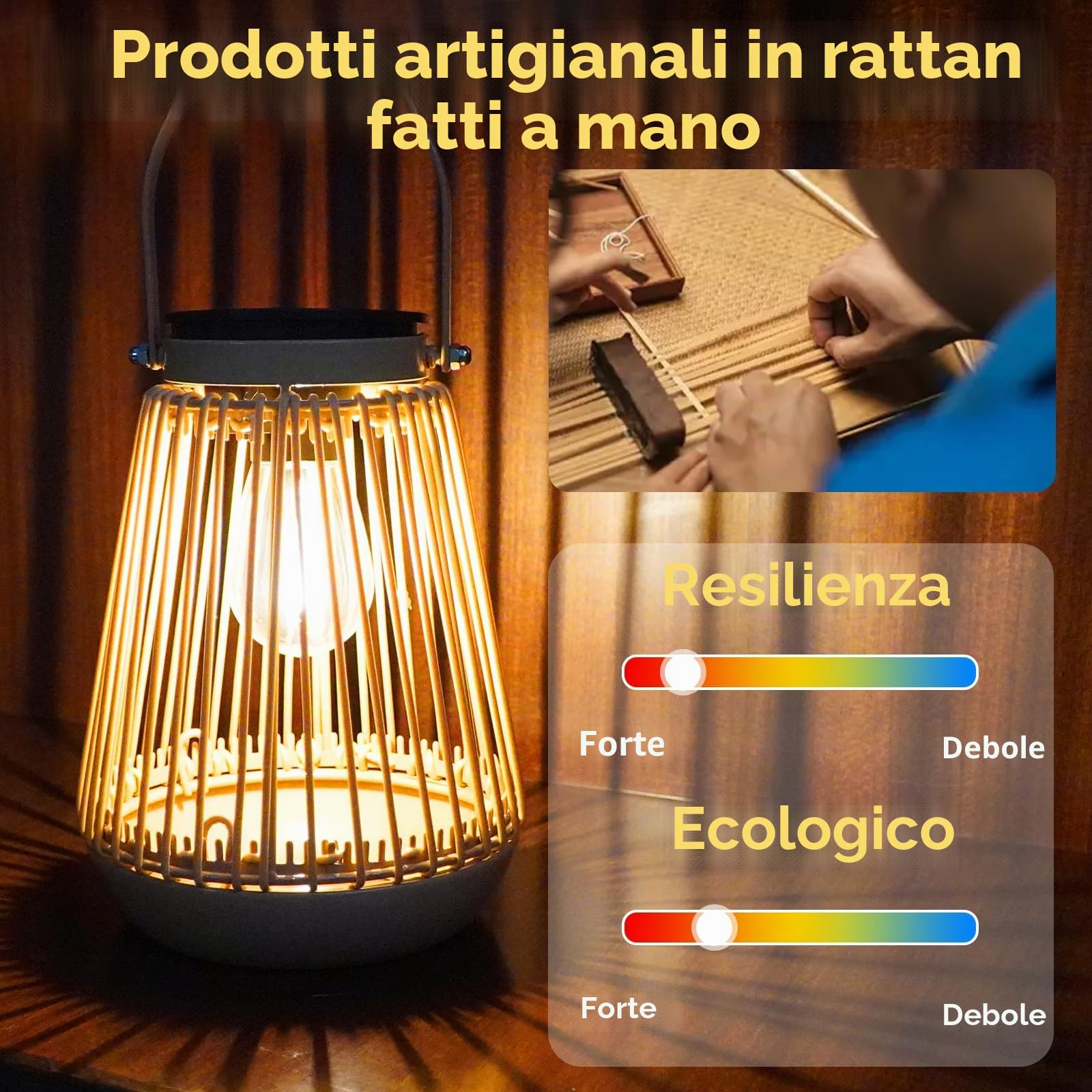 Lanterne da Esterno, KagoLing Lanterna da Esterno 4 Pezzi Lanterne Solari da Esterno IP65 Impermeabili, Interruttore Automatico, Decorazione per Giardino, Patio, Balcone, Terrazza, Feste