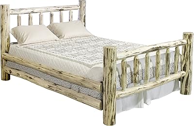 Amazon Com Montana Woodworks Log Furniture Twin Bed Varnished Furniture Decor Twin Size Log Bed Frame