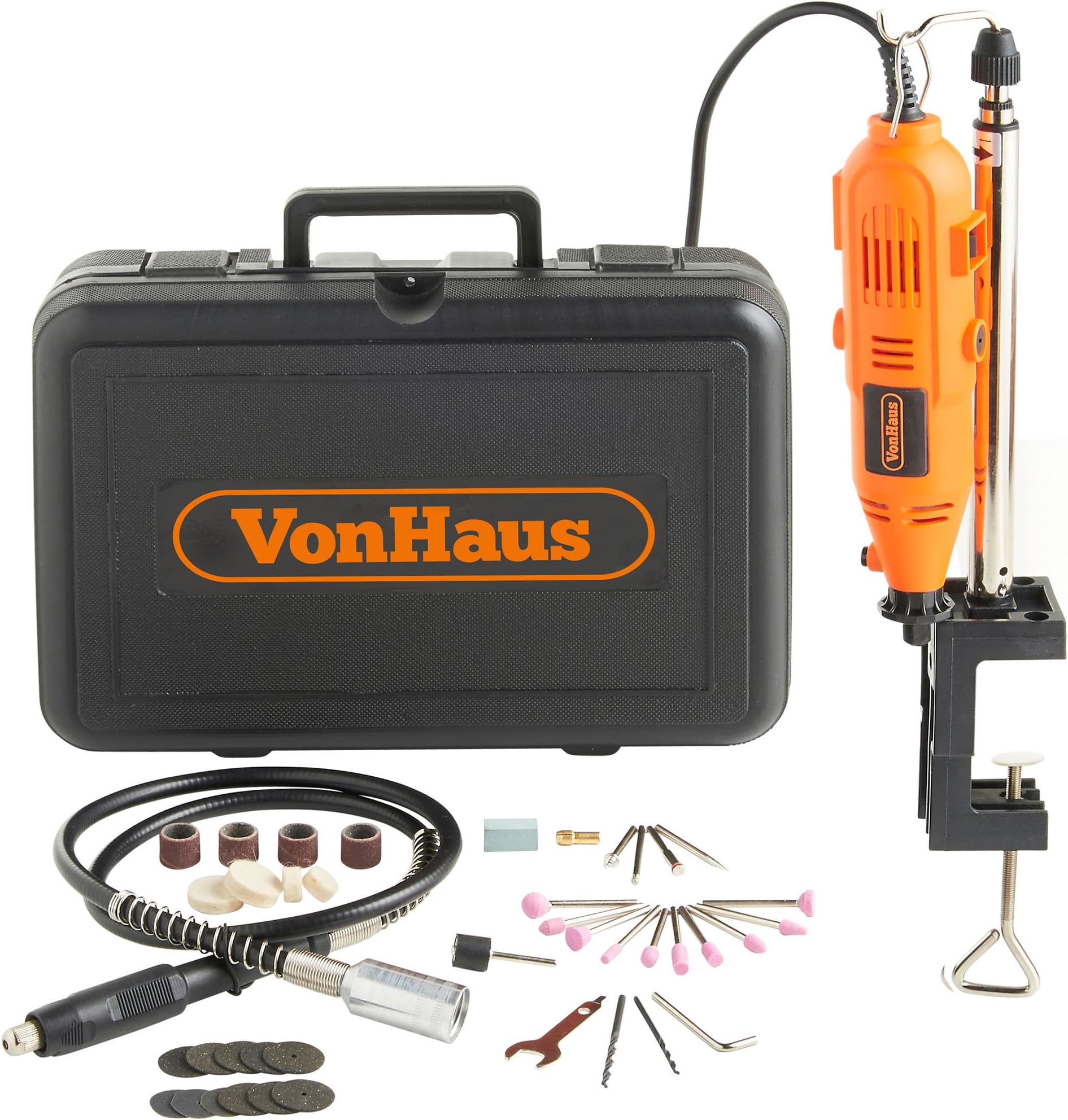 VonHaus 135W Rotary Multi Tool Set 40Pcs Accessories Kit with Stand