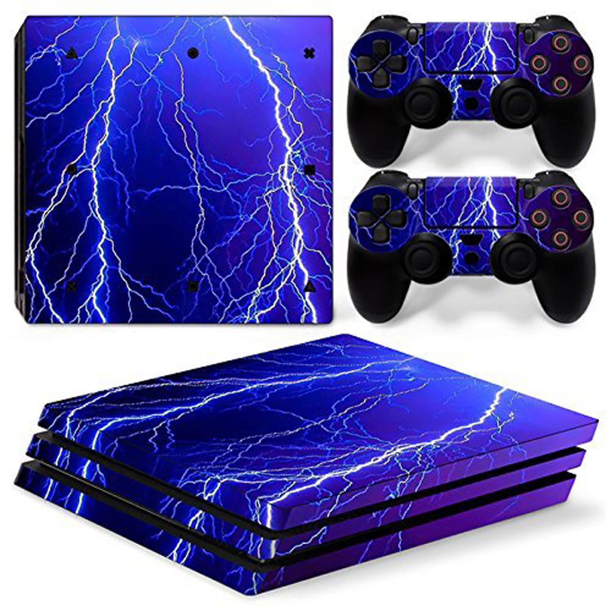 Elton Lightning Theme 3M Skin Sticker Cover for PS4 Pro Console and Controllers [video game] (B06Y1HWGJ2) Amazon Price History, Amazon Price Tracker