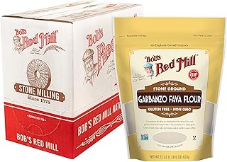 Bob's Red Mill Garbanzo & Fava Bean Flour, 22oz (Pack of 4) - Gluten Fre...