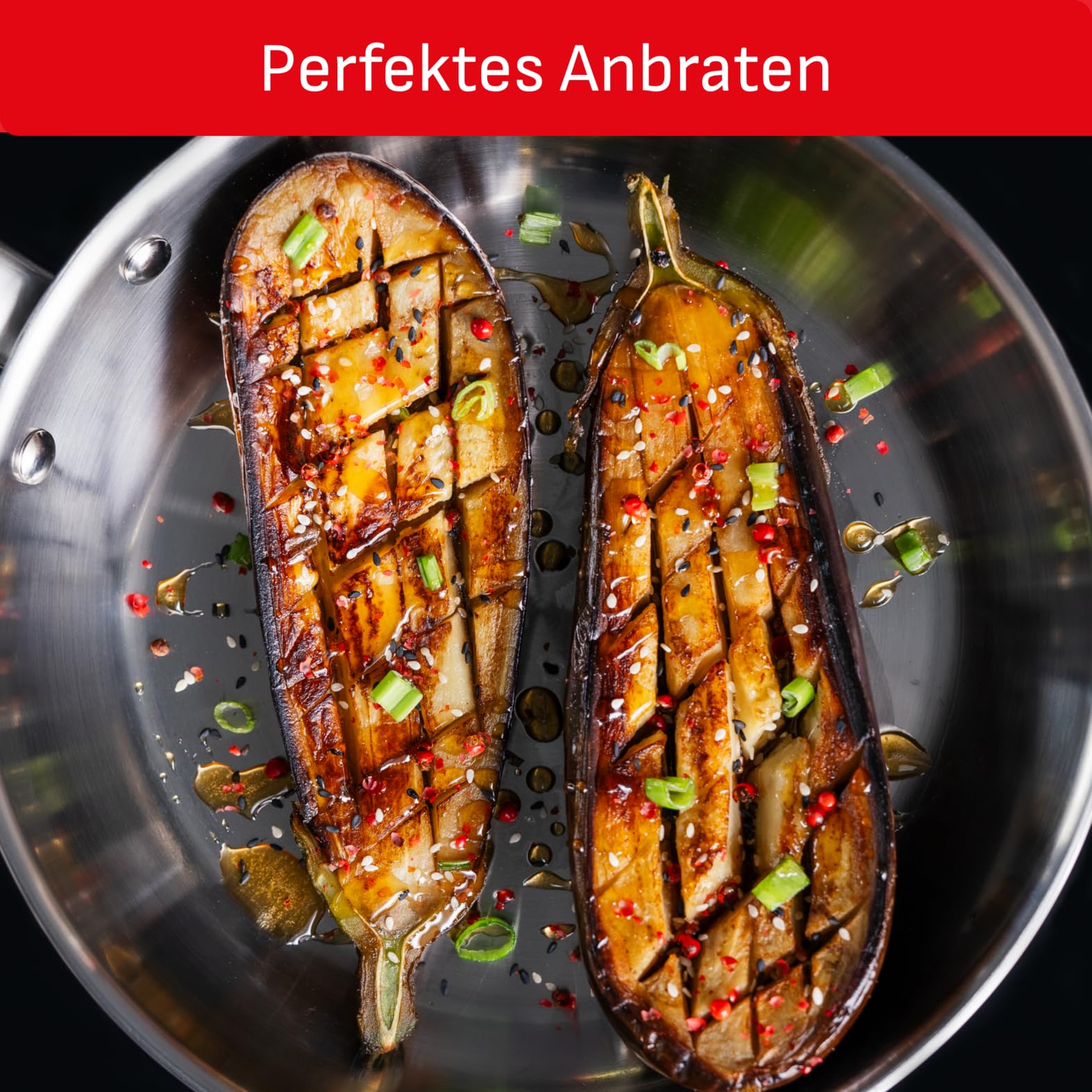 Tefal Virtuoso 2-teiliges Pfannenset 24 + 28 cm, Pfannen Induktion, hochwertiger Premium-Edelstahl, unversiegelt, für alle Herdarten geeignet, backofengeeignet bis zu 250°C, E492S2