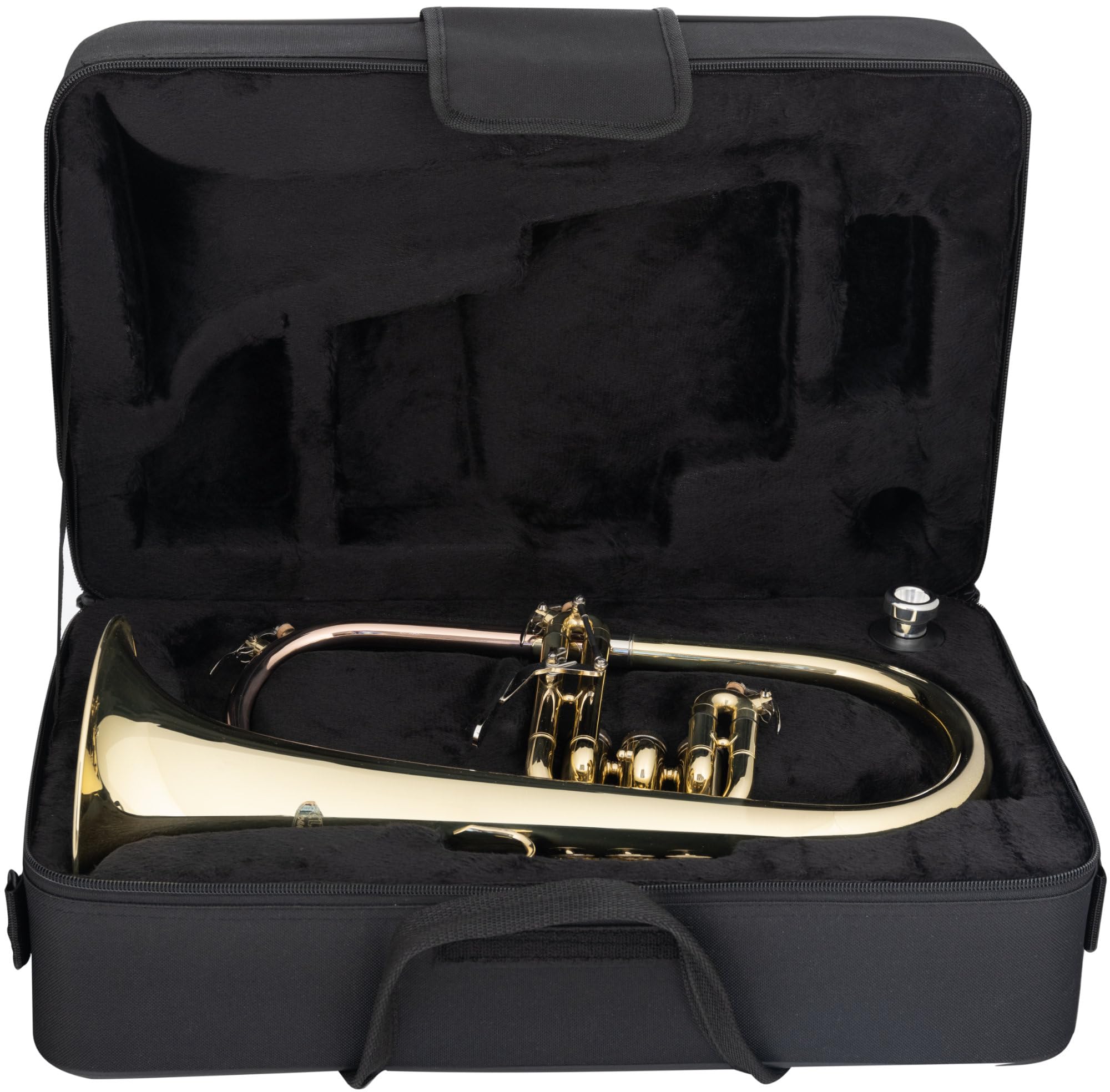Classic Cantabile FL-26L Bugle (accord Bb, coulisse à levier, 3 clés d’eau, embouchure, étui) laqué