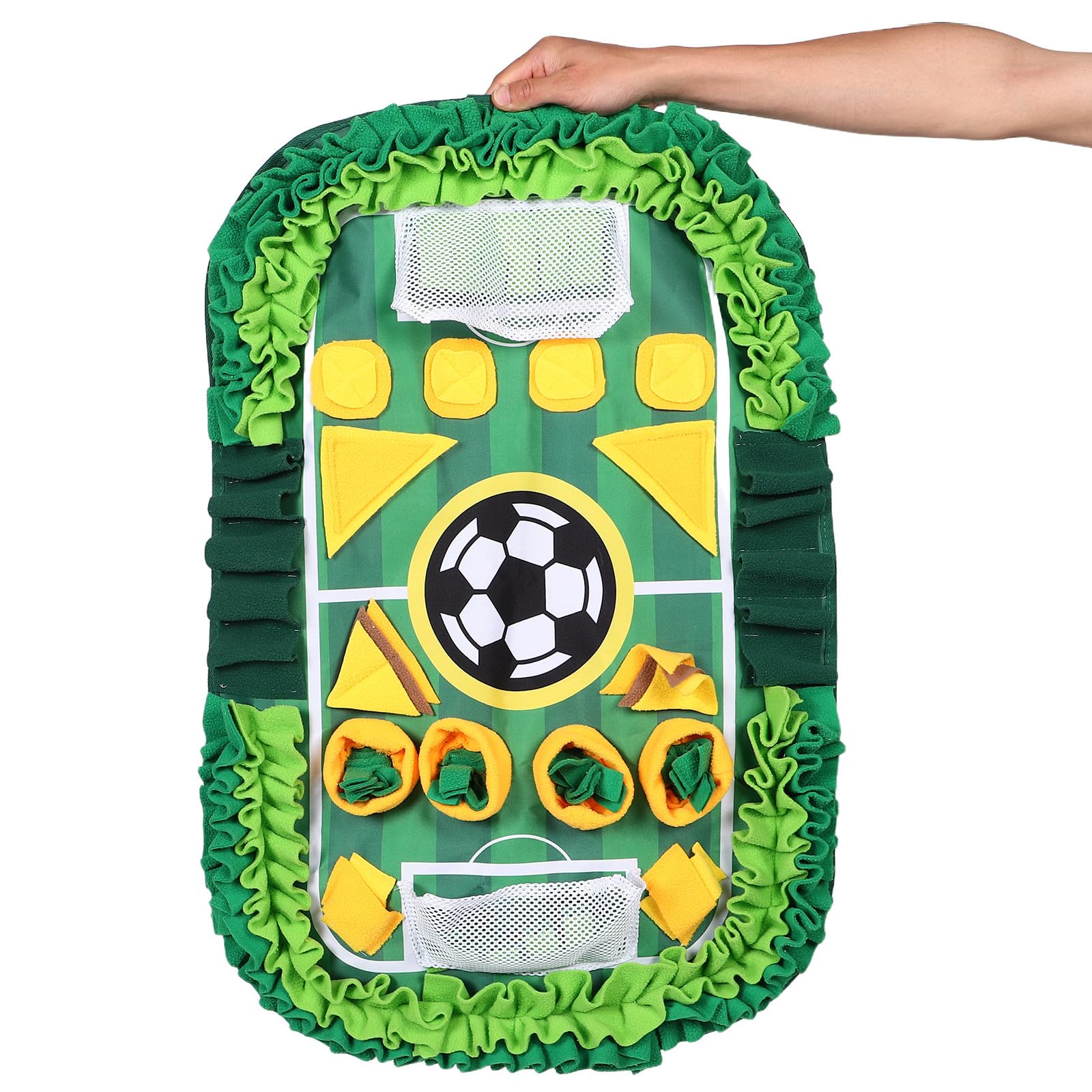 TOYANDONA Tapis de Fouille pour Chien Jeu Interactif de Terrain de Football Distributeur de Friandises Tapis Entraînement pour Animaux de Compagnie