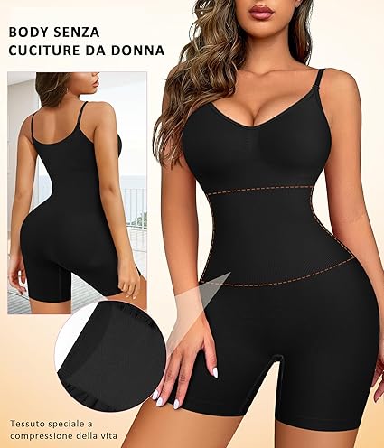 Modellatore Body Gilet Dimagrante Donna Senza Cuciture - Body Shaper Overbust, Controllo Pancia, Per Feste E Sport Corpetto Modellante Nylon - Foto 6