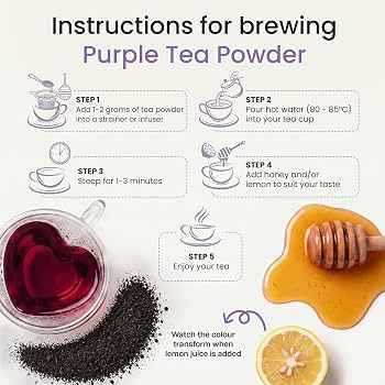 Purple Tea Powder - 100g. Single-Origin Kenyan Tea. Made from