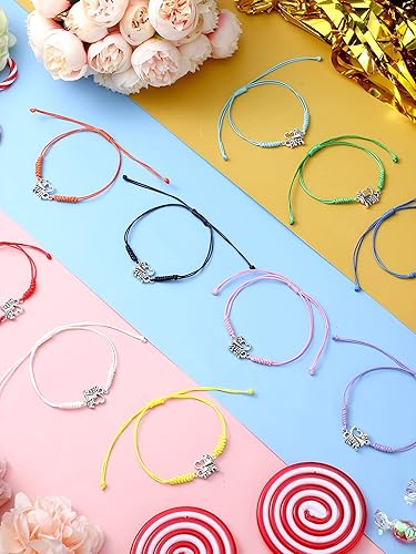 Vista 33 de Rtteri 20 pulseras de animadora para niñas, pulseras ajustables para animadoras, regalos para animadoras, accesorios de joyería a granel Naranja