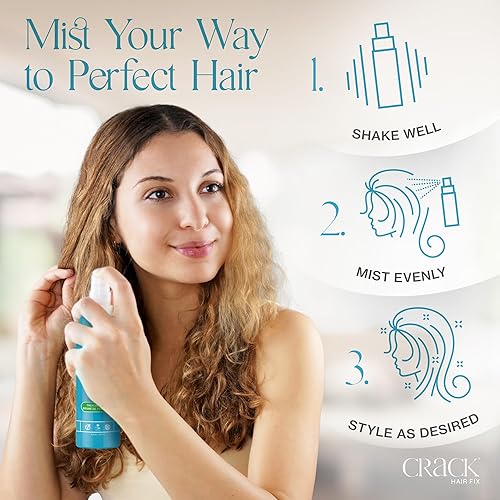 Miniatura 5 de CRACK HAIR FIX Spray de niebla hidrata y protege el cabello de la sequedad y los daños térmicos, mejora la textura y restaura el brillo juvenil (6