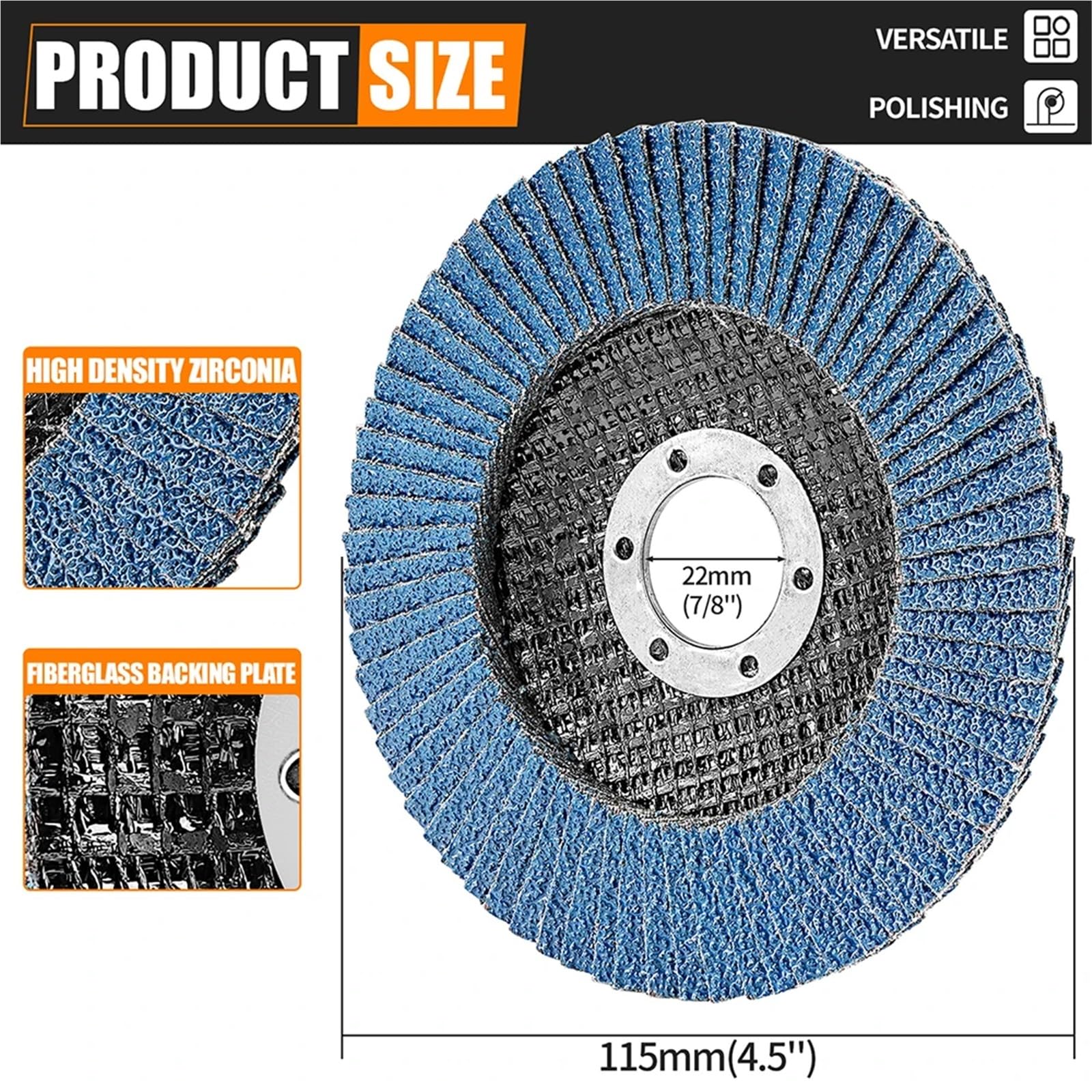 Tarcze listkowe szlifierki kątowej 4,5 "115 mm 5/20 szt. - 40/60/80/120 ścierne ściernice ścierne do drewna(20PCS MIX)