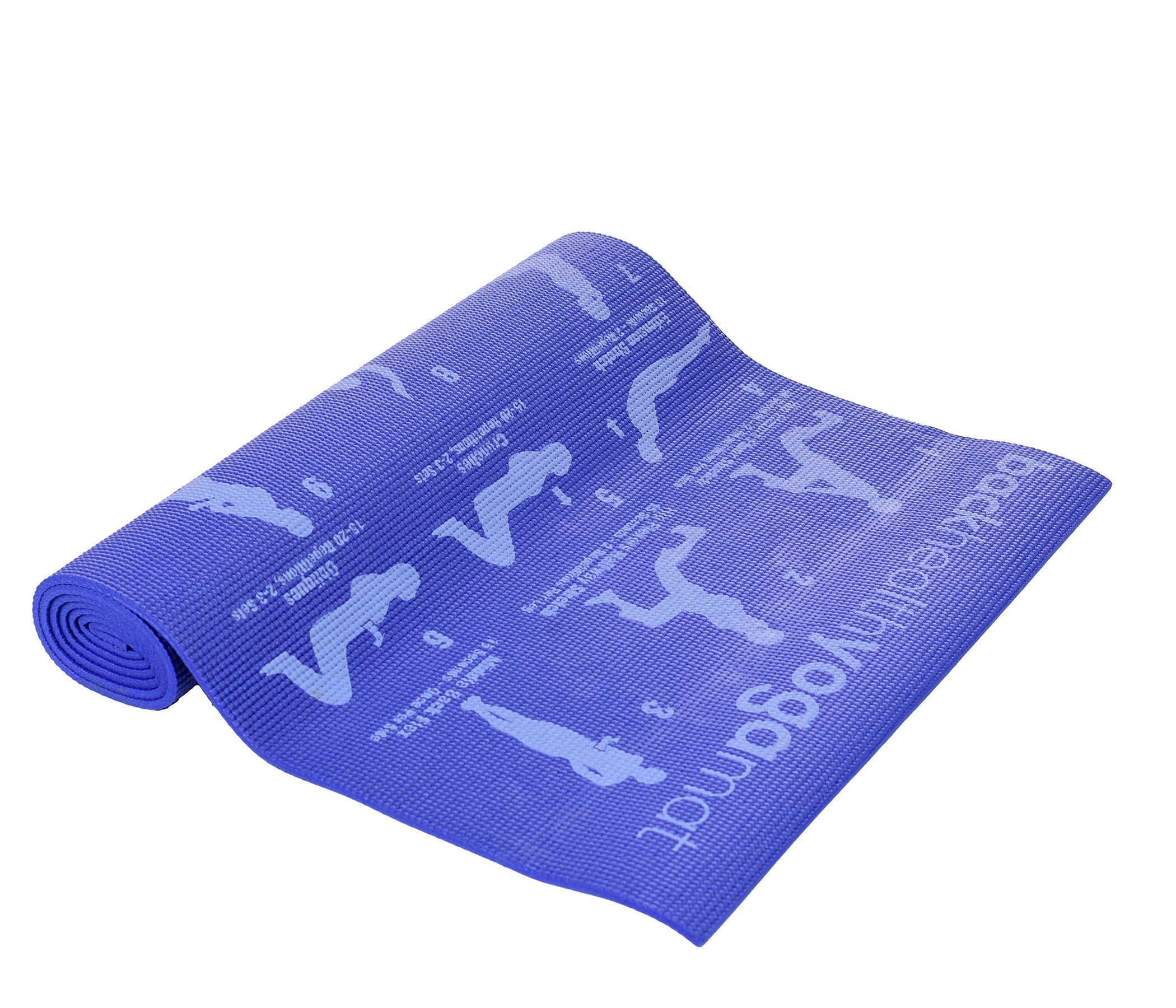 IRIS Fitness Printed Sun Salutation Premium Yoga Mat Blue (180 cm X 65 cm X 6mm)-image-23