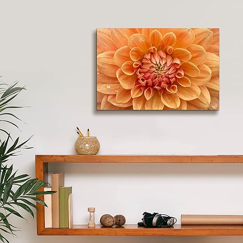 Miniatura 8 de Epic Graffiti 'Orange Dahlia' de Cora Niele, lienzo decorativo para pared, 18 x 12 pulgadas
