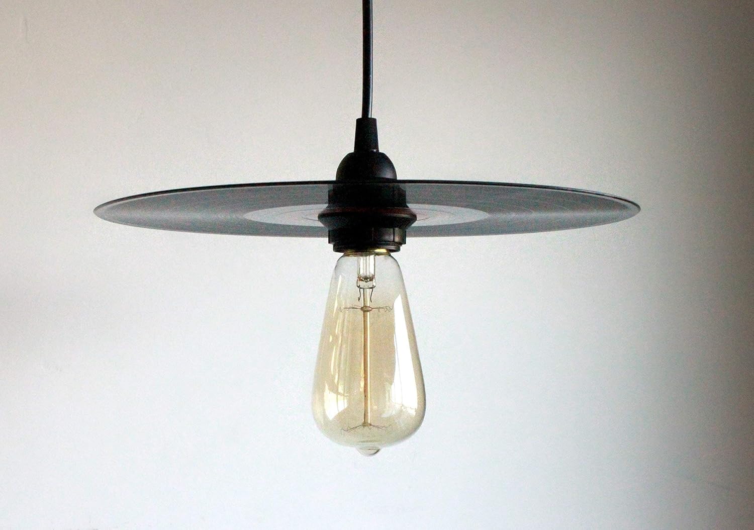 Vinyl Record Pendant Light - Rock N' Roll Decor - Record Player Stand Lighting, Rock and Roll Art, Hanging Light Fixture Vintage Edison Bulb