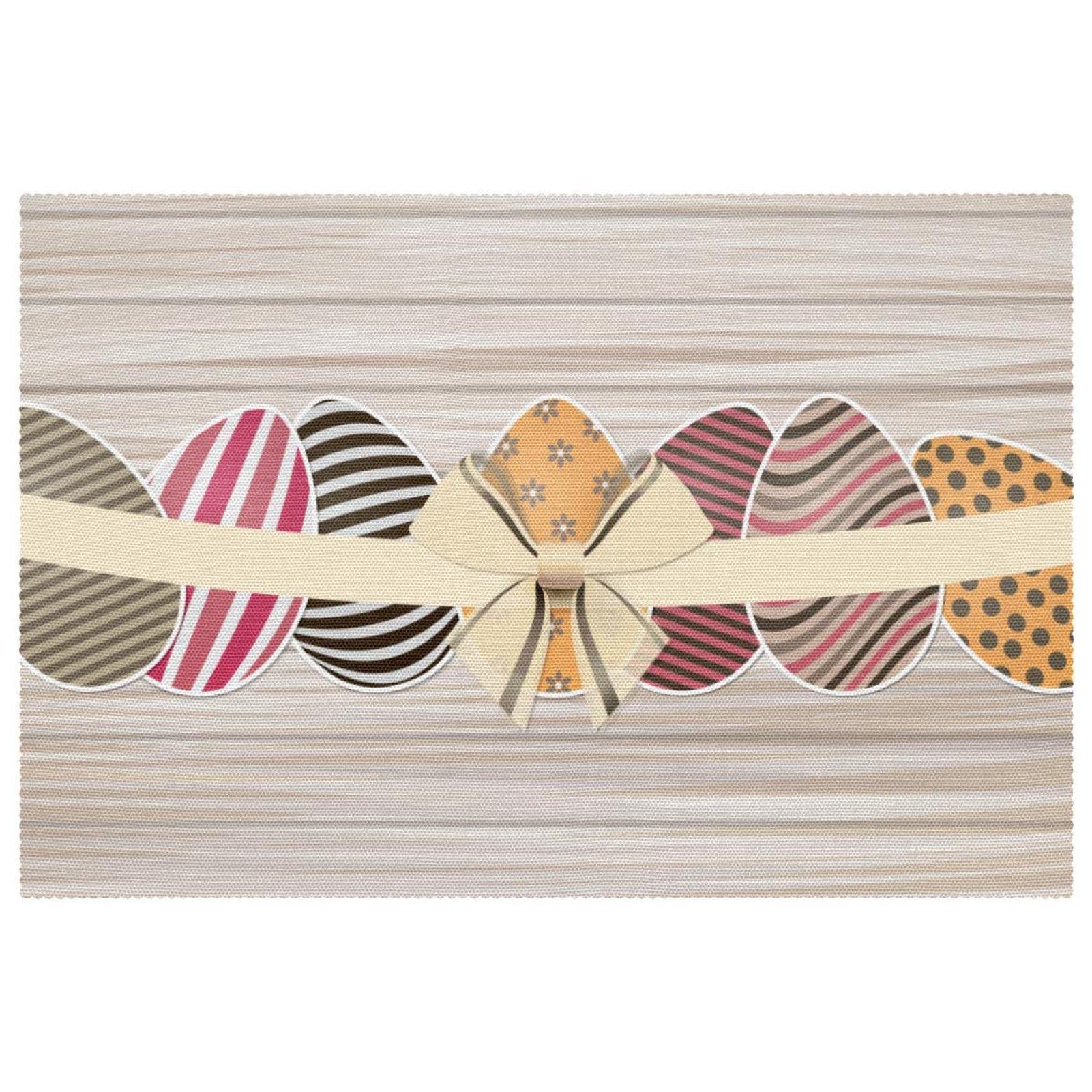 Sets de table œufs de Pâques lavables pour éviter les taches sur votre nappe de fête