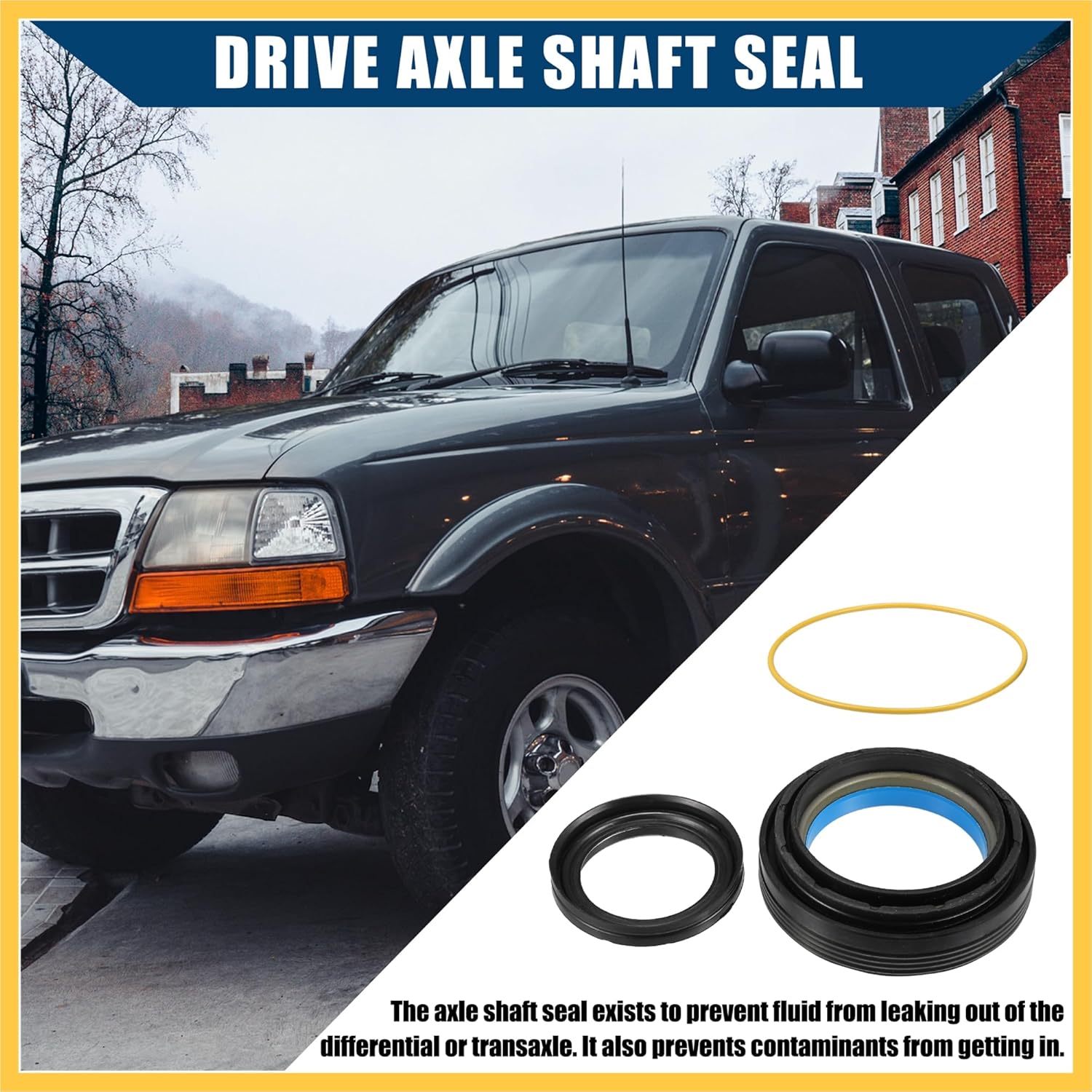 Front Outer Drive Axle Shaft Seal for Ford F-250 Super Duty 1999-2004 / Durable / 1 Pcs Black Auto Replacement Parts