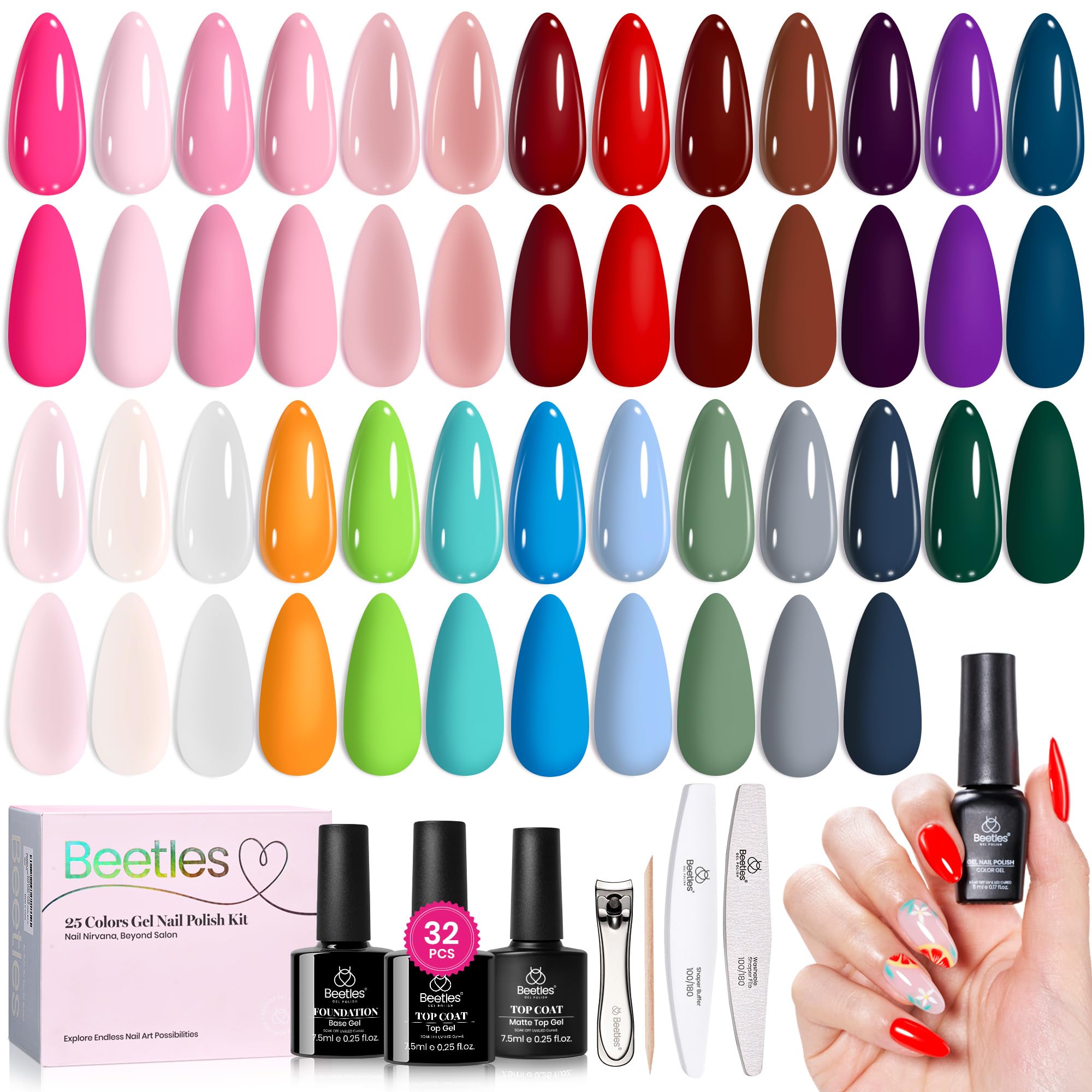 Amazon.com: Beetles Fall Gel Nail Polish Set, Fourfold Grace