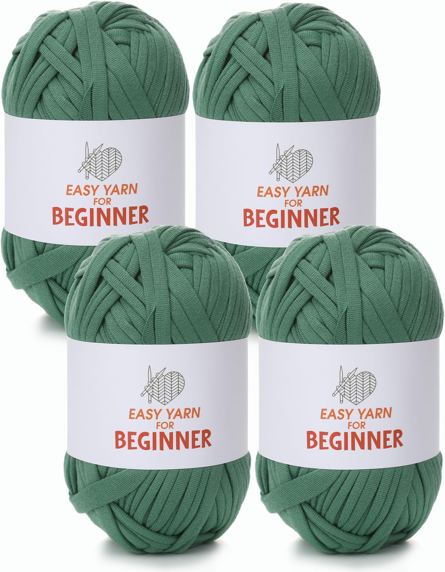 T-Shirt Yarn for Crocheting & Knitting - 4 PCS Chunky Thick Yarn for Bags, Blankets, Cushions, Slippers & More, 100g4 (3.5oz4), DIY Handmade Knitting Gift