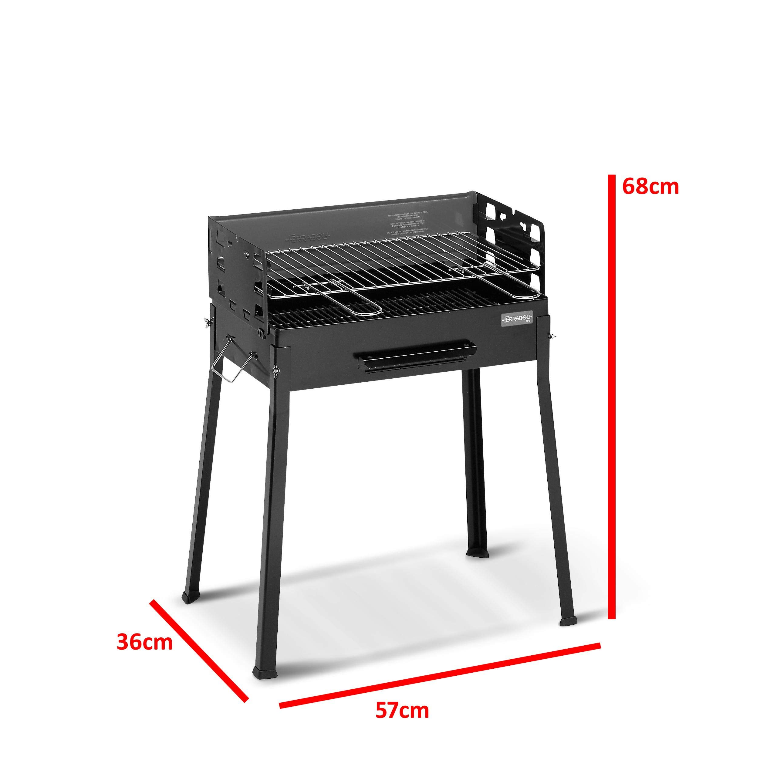 FERRABOLI Famiglia Grill Black Charcoal Grill Charcoal BBQ