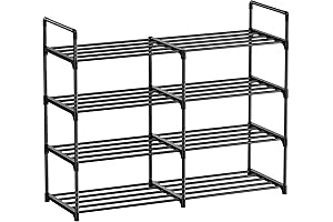 Zapatero Metálico FIDUCIAL HOME, 4 Niveles, Organizador para 16 Pares de Zapatos,...