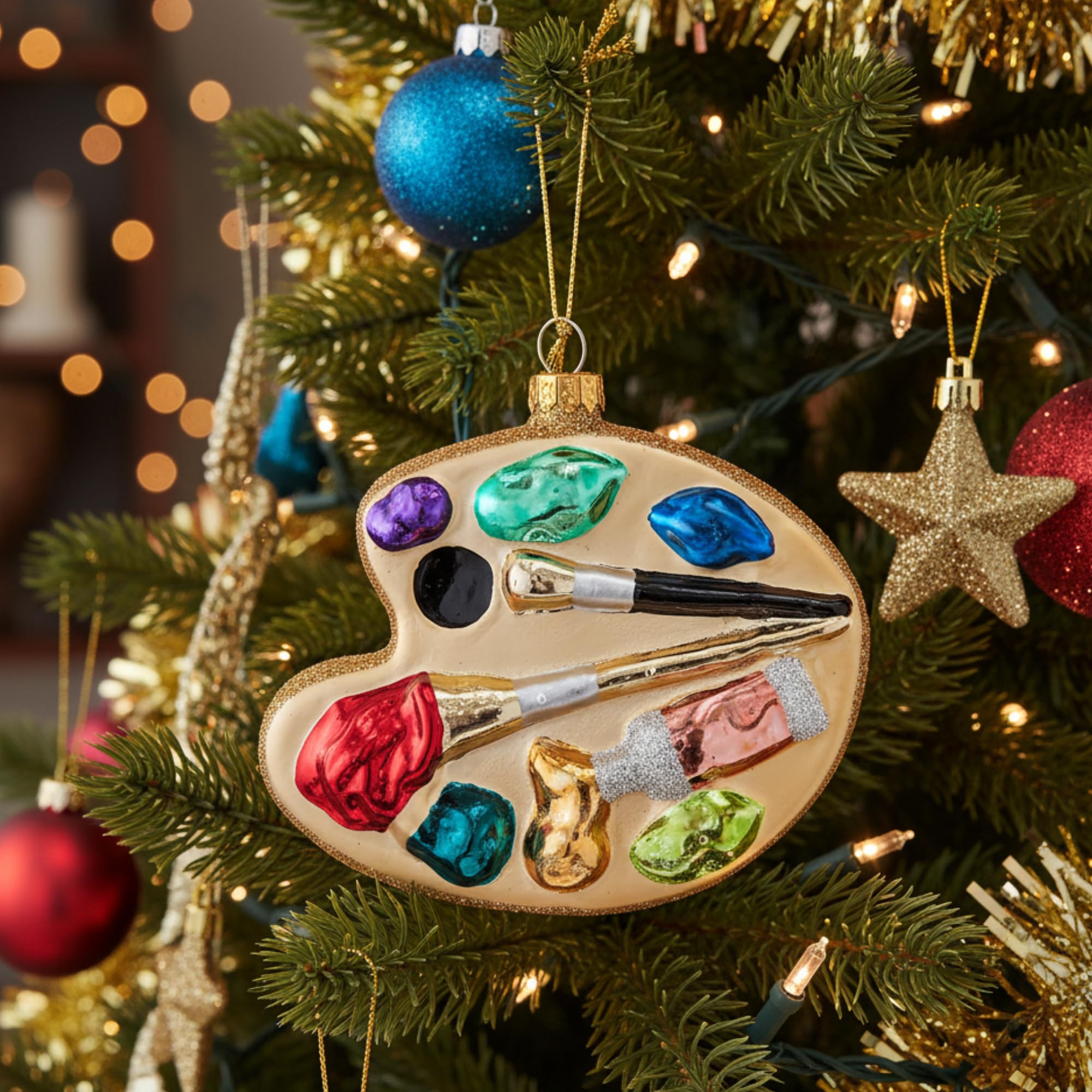 Kurt Adler Glass Paint Tray Ornament