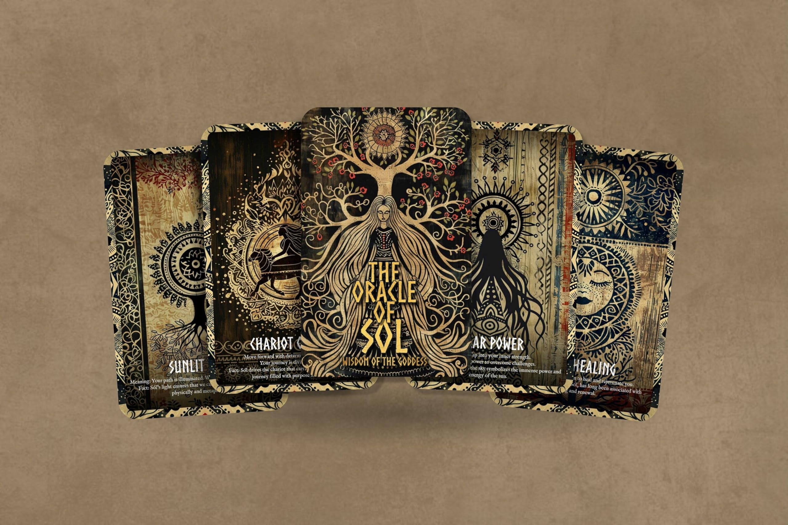 Ibiza Tarot The Oracle of Sol - Wisdom of The Goddesses - Oracle Cards - Nordic Goddess Insights - Divination Tools