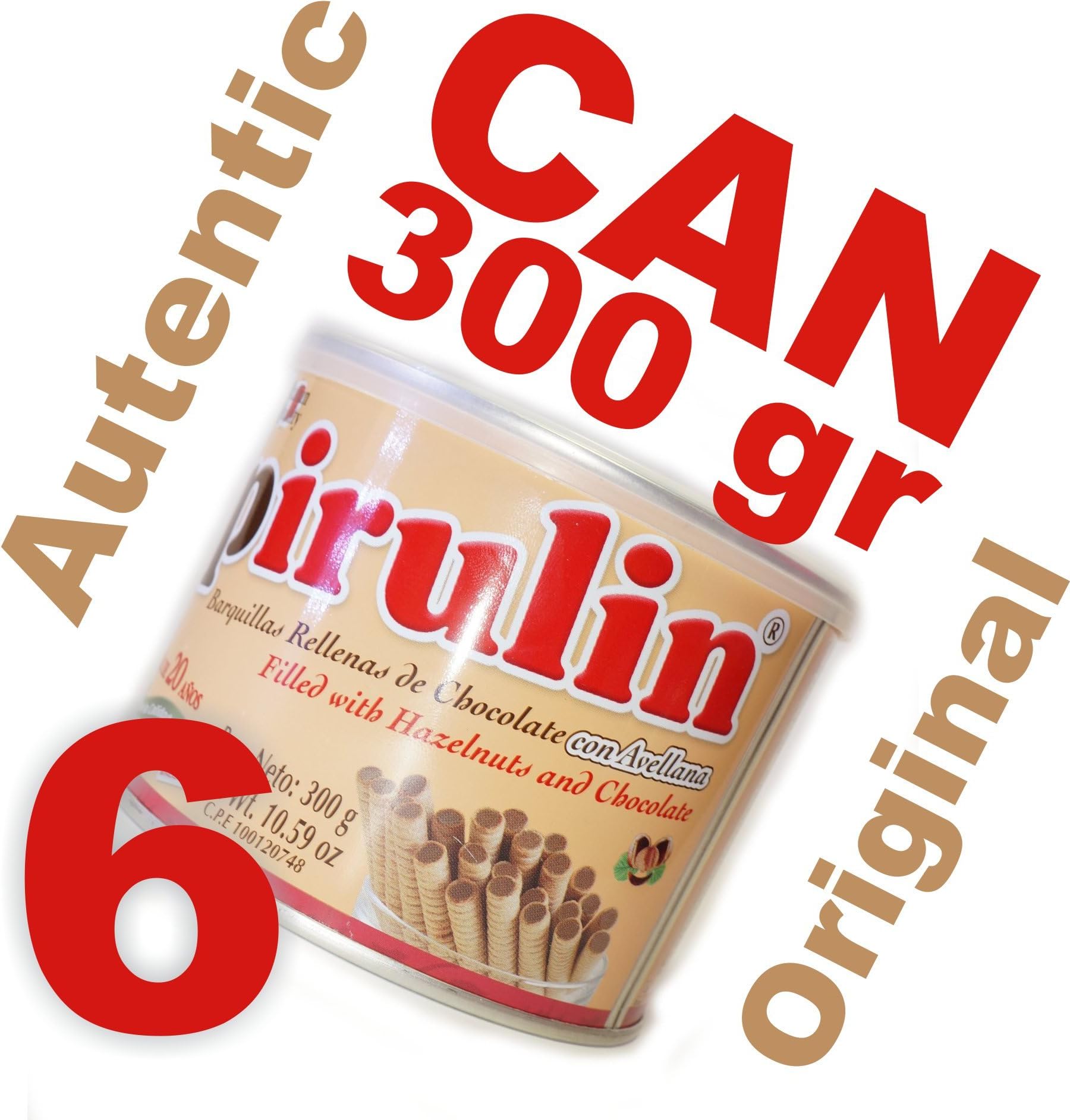 Pirulin Wafer Filled with Hazelnut and Chocolate (6 Pack/300 gr)