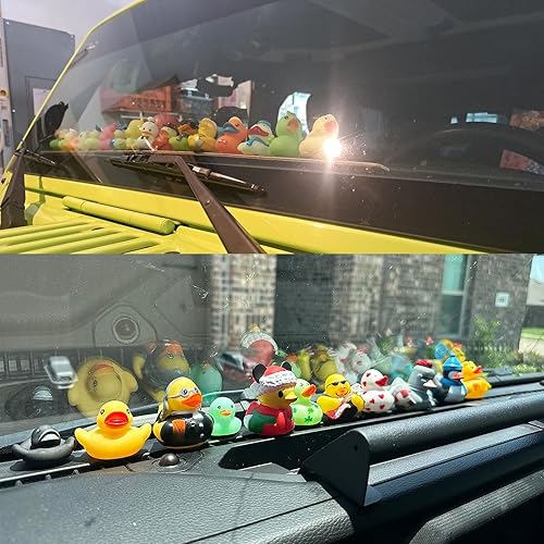 Miniatura 3 de TEYOUYI 10 tapones de pato, soporte de pato de goma, soporte de pato de goma para Jeep Dash y pantalla fija, regalo para los amantes de Jeep, negro