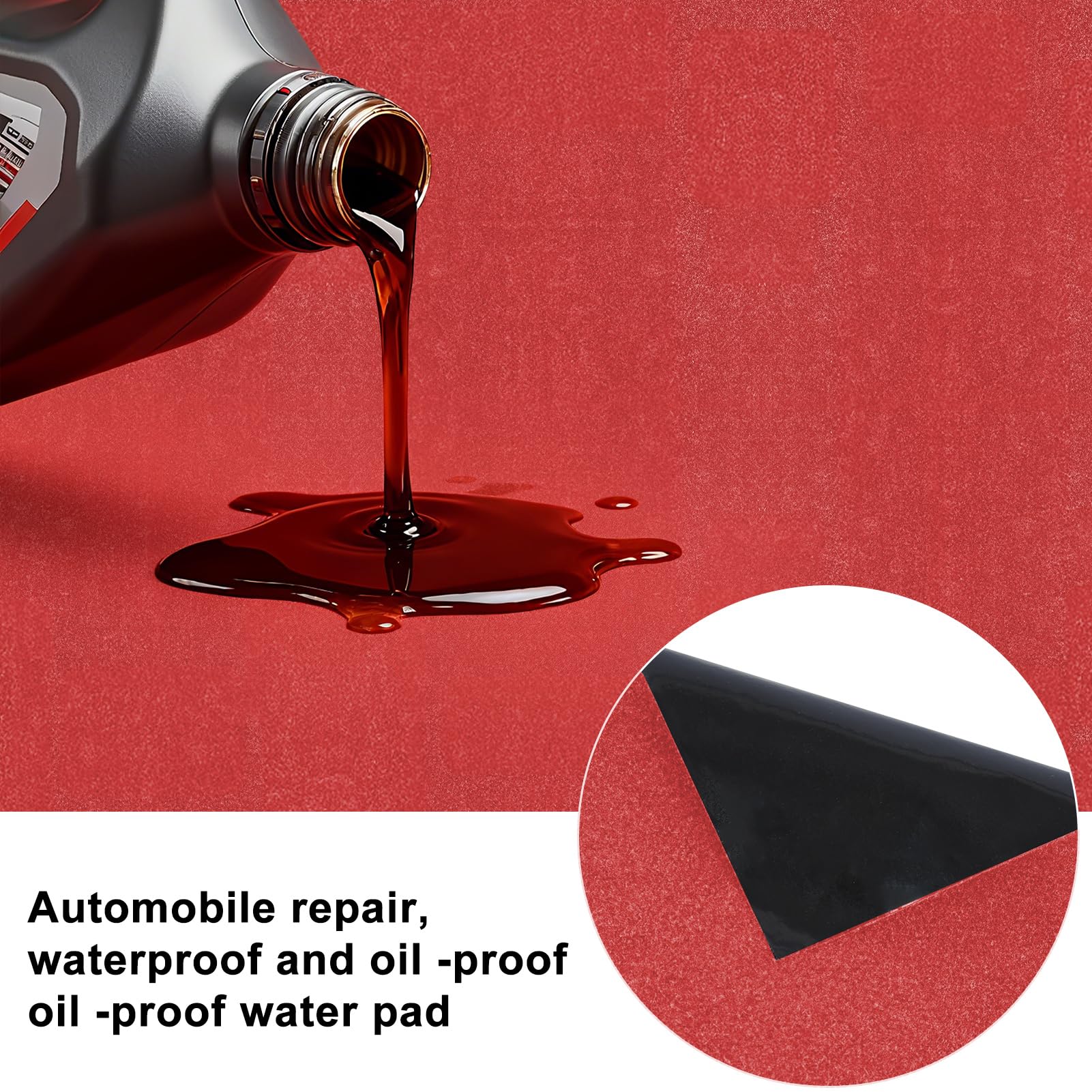 Tapis de Sol Garage 5,2 × 2,23 m Tapis Garage Absorbant Imperméable pour Voiture et Moto, Revêtement Sol Garage Antidérapant Découpable, Protection Sol Garage Contre Huile Eau et Neige