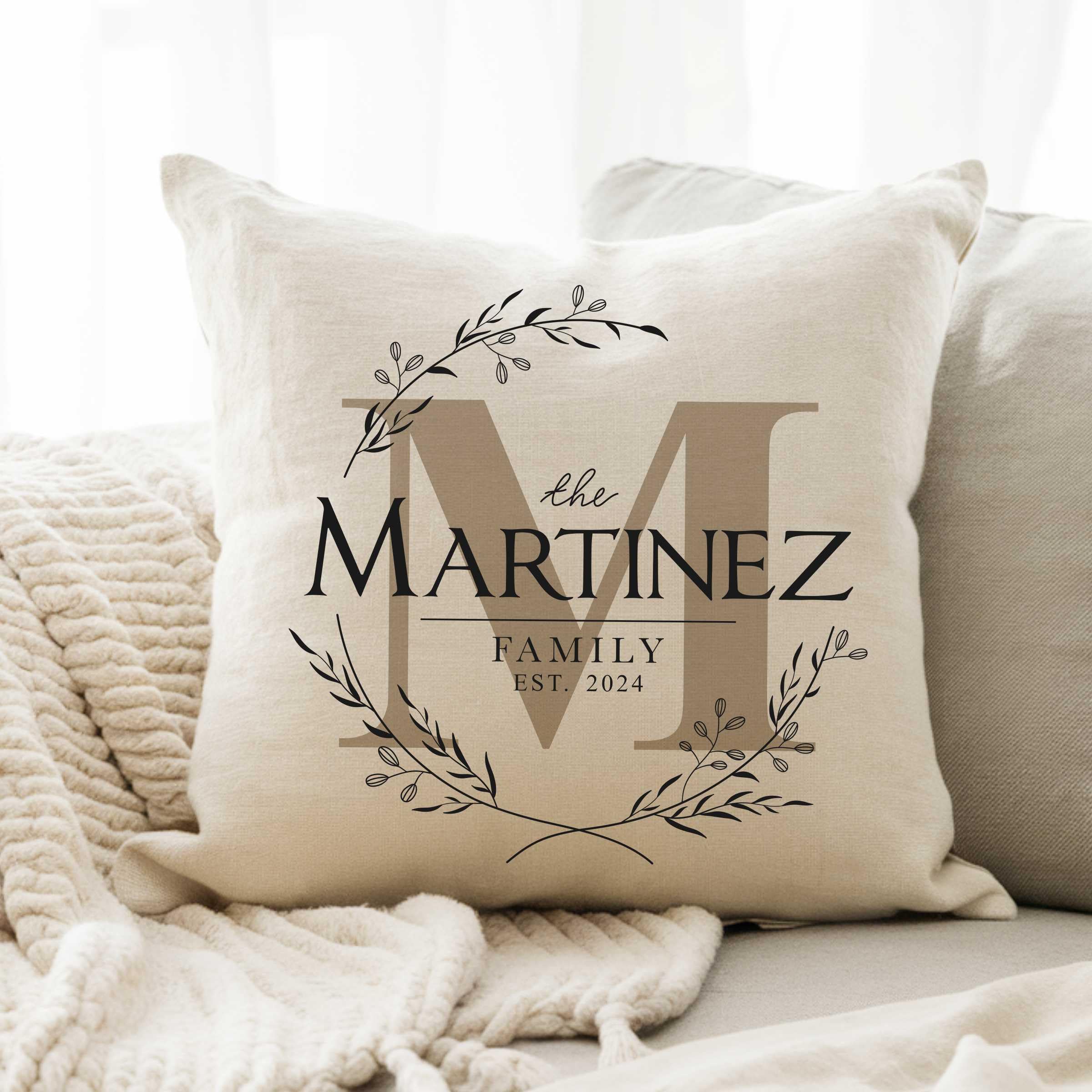 MRC Wood Personalized Throw Pillow