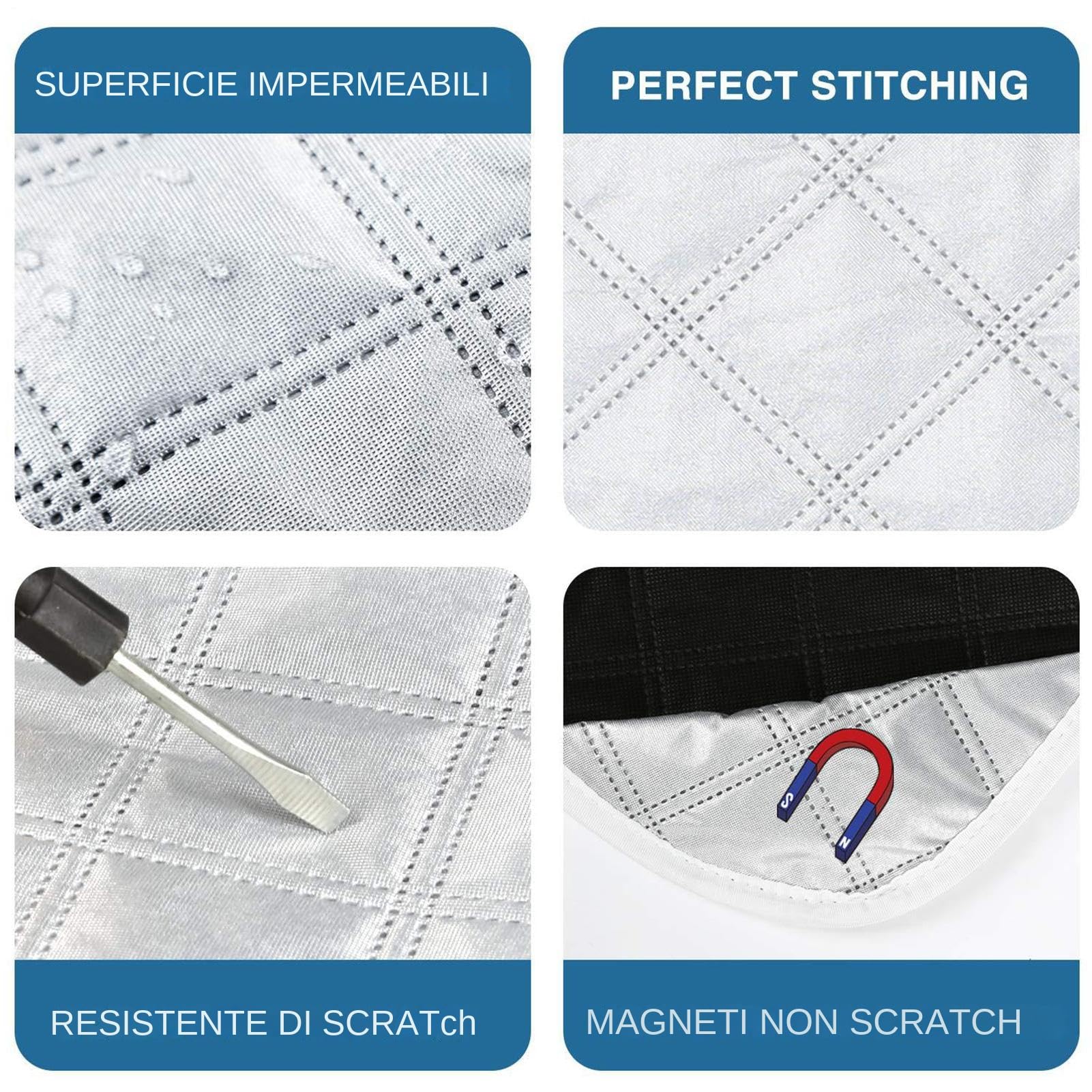 Snow Windshield Cover, UV-Proof Magnetic Sun Shade, Protective Windscreen Cover, Dustproof , SUV Windshield Cover, RV Windshield Protector, Car Windshield Shade, Magnetic