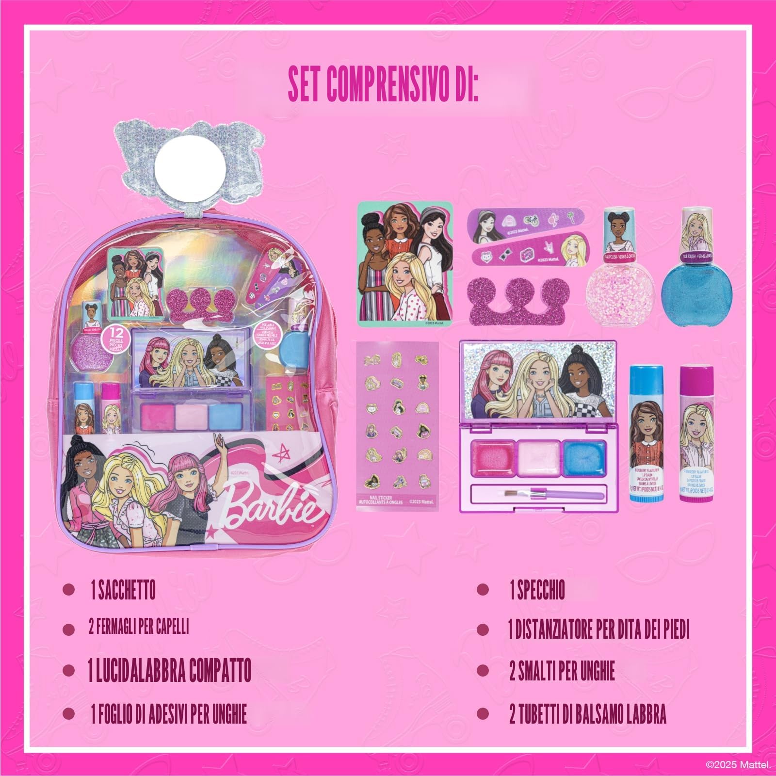 Barbie Zaino Trucco Bambine Set Bellezza Regalo