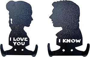 HeavenlyKraft I Love You I Know Steel Wall Coat Hook Dual Holder for Living Room Hat Hanger Bathroom Towel Kitchen Strong Garage Storage Organizer Utensil Hook I love you Gift Size 5.9 X 3.14 X1.35 In