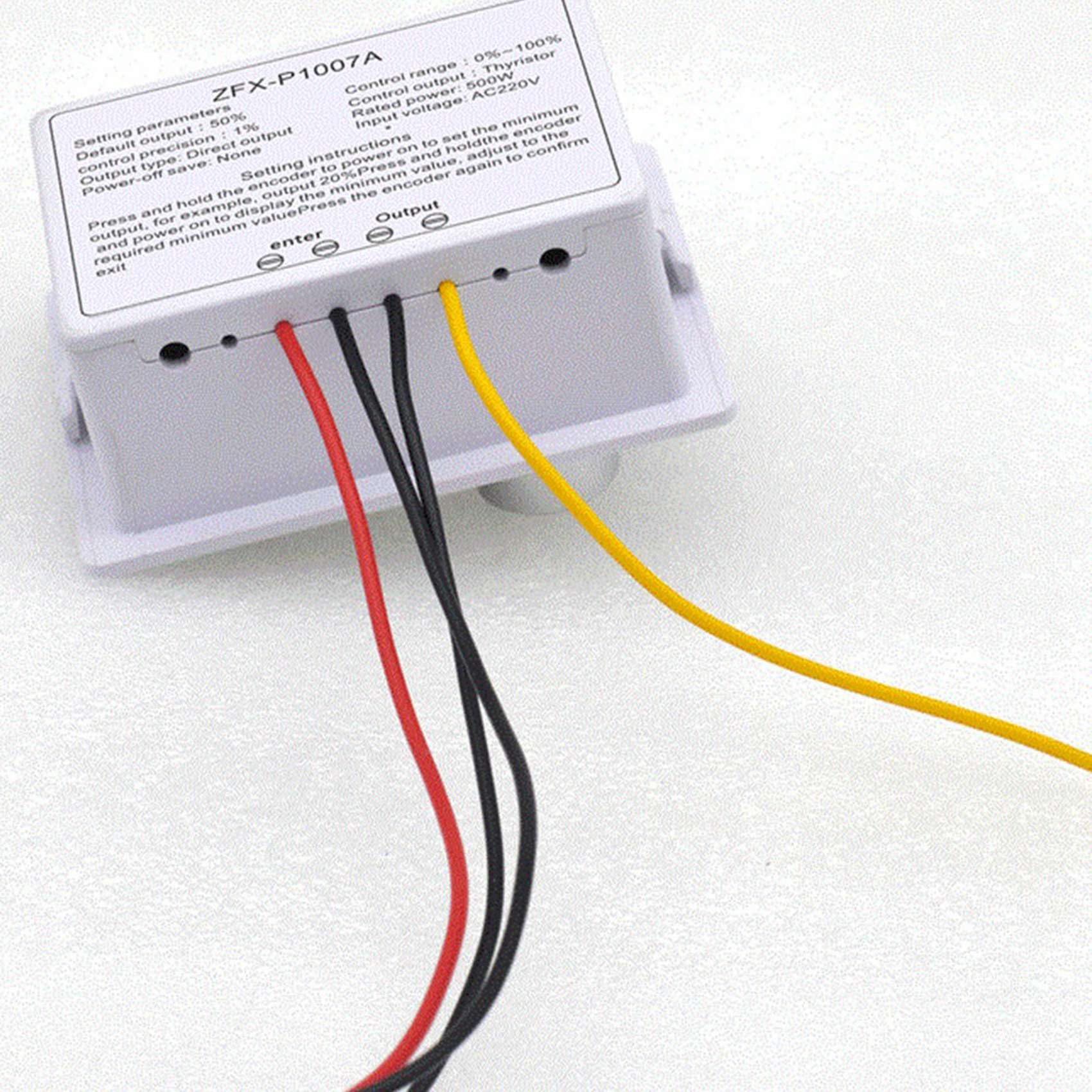10X ZFX-P1007A - Regolatore di velocità con display digitale impermeabile, regolatore di velocità continuo, 500 W AC 220 V interruttore di controllo