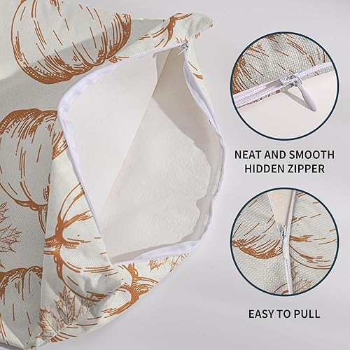 Miniatura 29 de Juego de 2 fundas de almohada de otoño de 18 x 18 pulgadas, diseño de calabaza, girasol, girasol, Acción de Gracias, decoración para exteriores