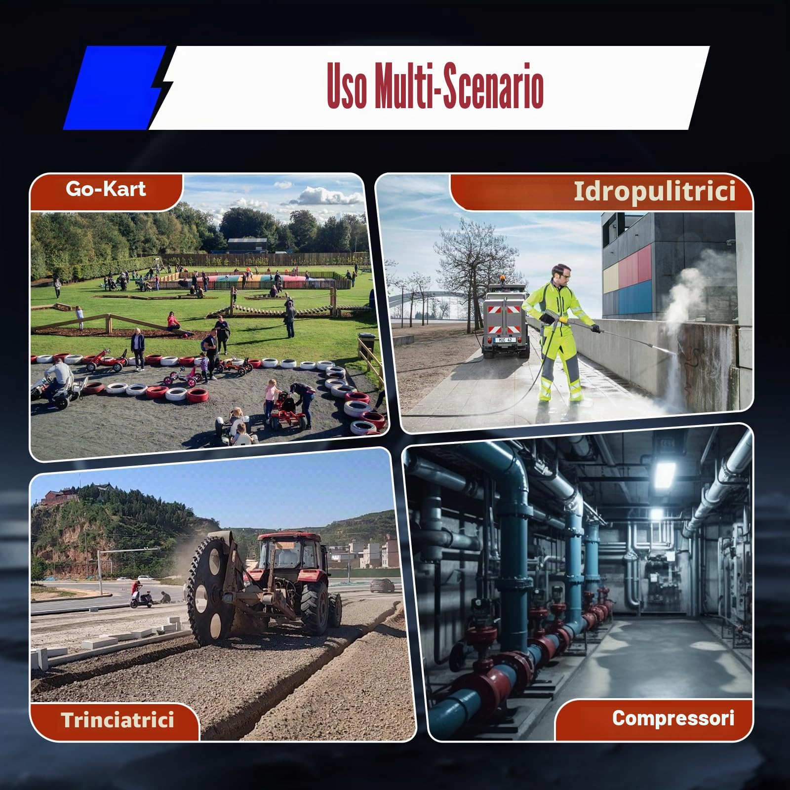 Motore a benzina 420CC, 15 CV, 9,7 KW, motore fisso, motore per kart, motore a 4 tempi, avviamento elettrico, raffreddamento ad aria, motore a quattro tempi