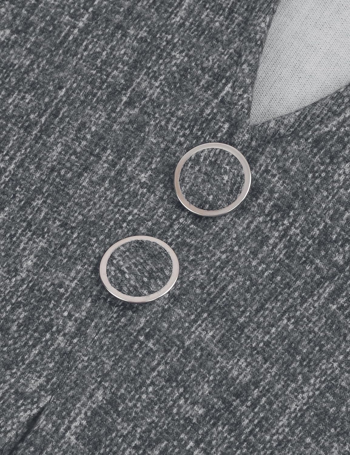 Bebonnie Womens Long Sleeve Casual Lapel V Neck Pullover Tunic Blouse Tops with Buttons - Image 5