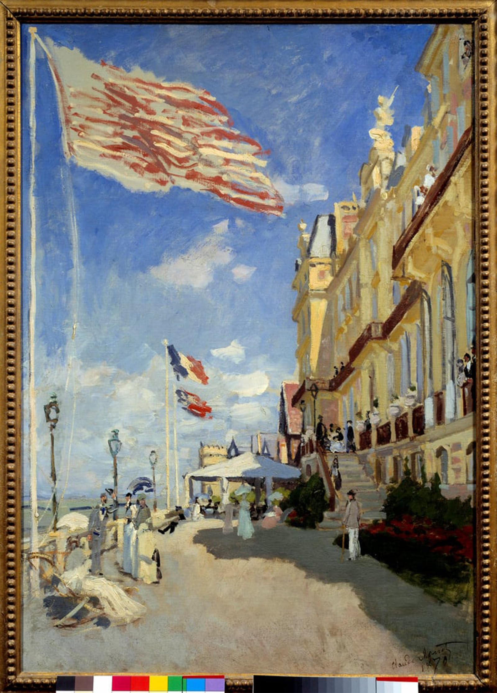 RZHRHJES Abstract Painting Poster Art Print Canvas Print Poster Hotel Des Roches Noires in Trouville Painting by Claude Monet Landscape Canvas Painting for Home Decor 60x90cm
