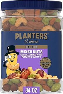 PLANTERS Deluxe Salted Mixed Nuts, Roasted Cashews, Almonds, Pecans, Pis...