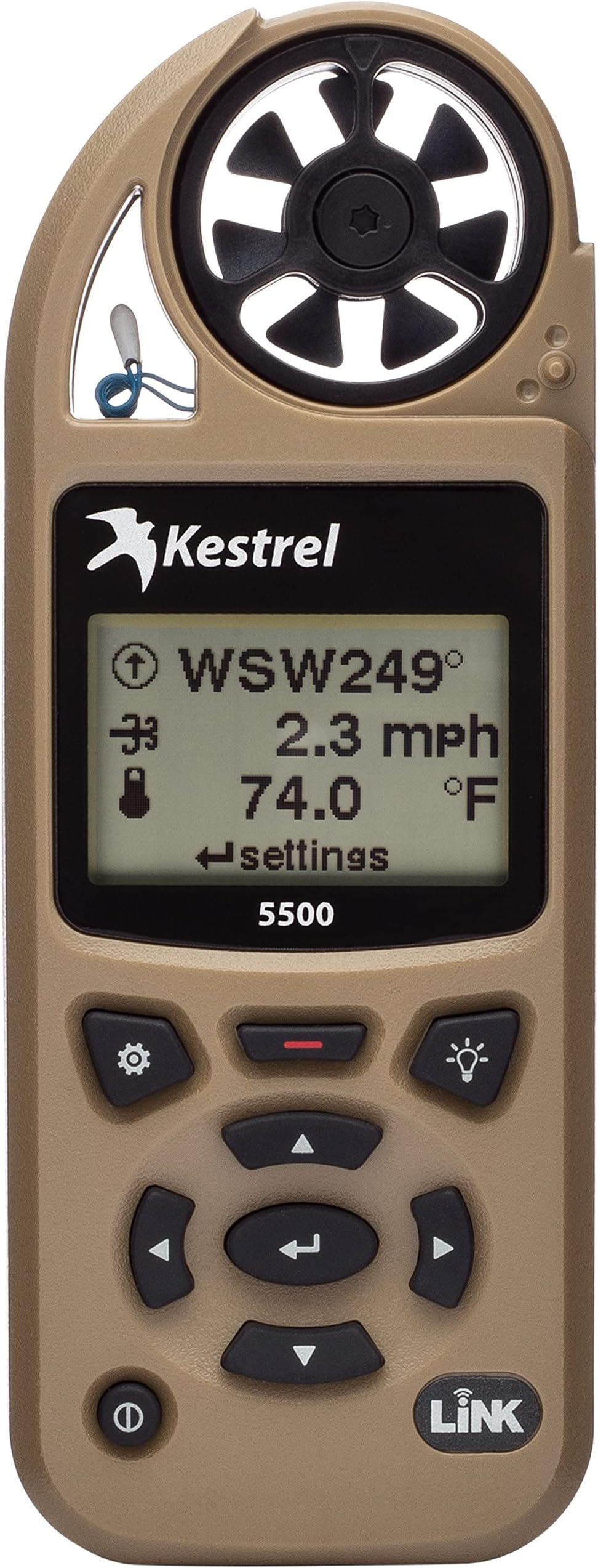 Kestrel 5500 Weather Meter with LiNK and Vane Mount, Tan
