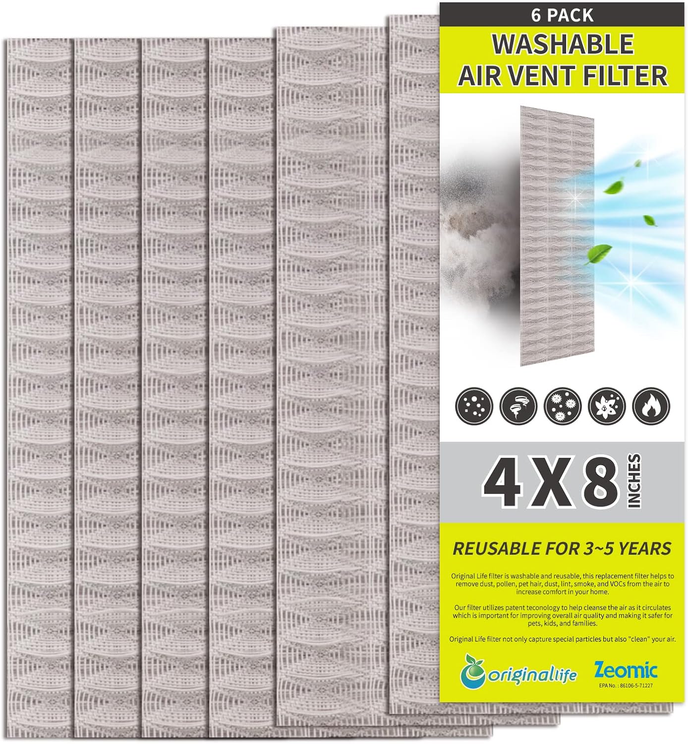 Originallife Washable Reusable Professional, Air Vent Filter, AC Vent
