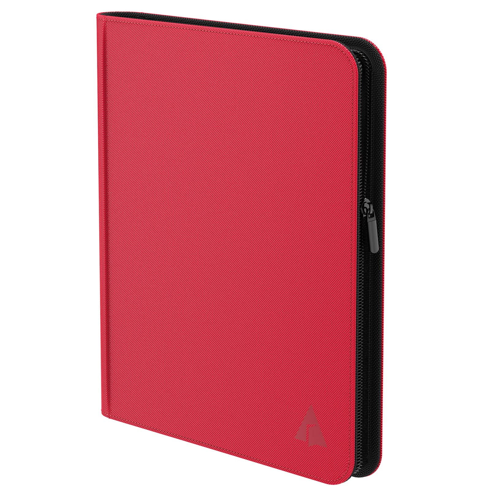 Rayvol Premium 12-Pocket 720 Card Binder, Ringless Trading Card Album Folder - Side Loading Black Page Pocket Binder for TCG -Red