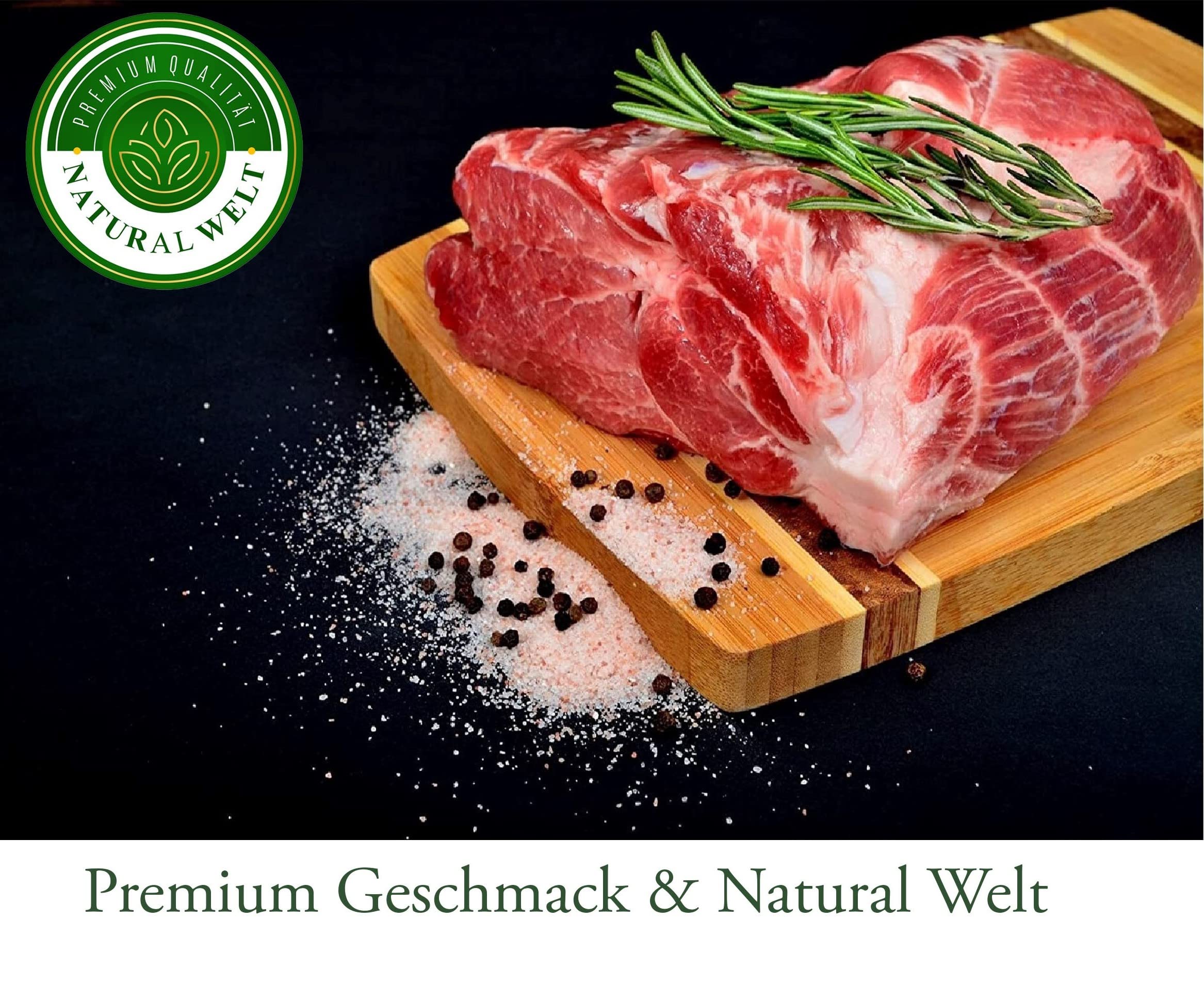 Schwarzer Pfeffer ganz 227g. und Himalaya Kristall Salz grob 907g. I Salz aus der Punjab in Pakistan I ganzer schwarzer Pfefferkörner I Steinsalz I 100% natürlich