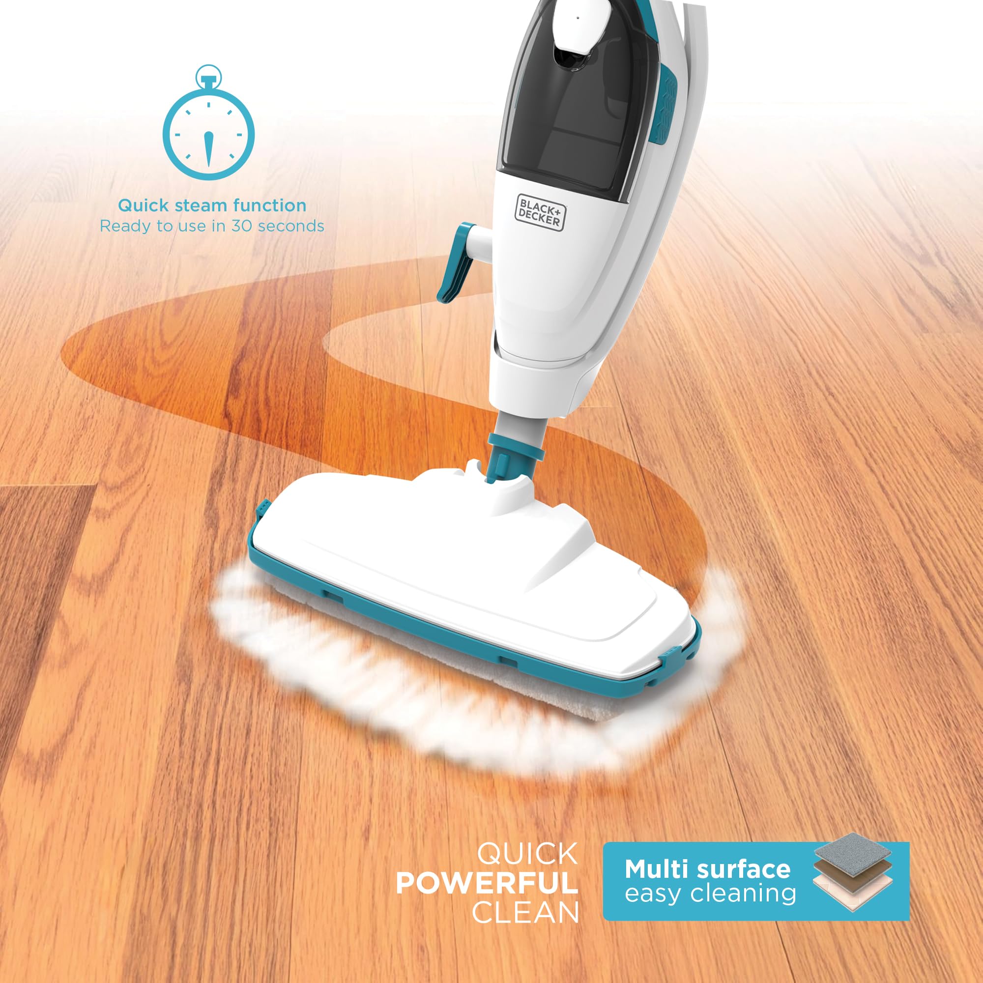 BLACK+DECKER Mopa de vapor 2 en 1