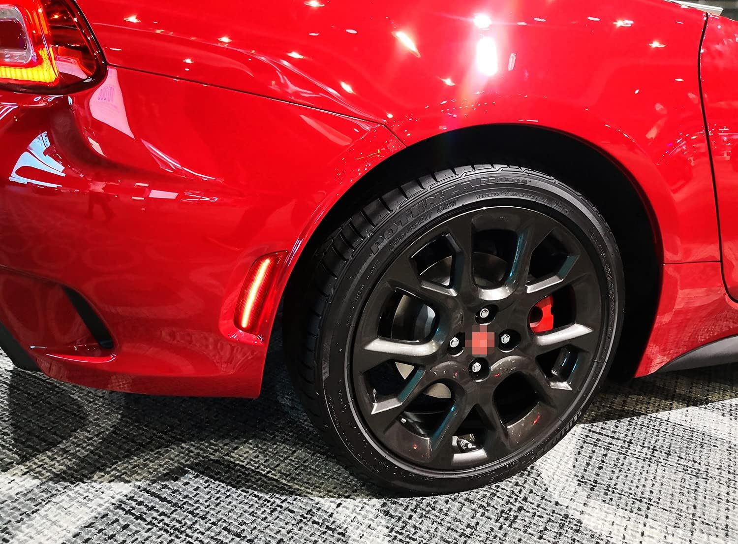 iJDMTOY Smoked Lens Red Full LED Strip Rear Side Marker Light Kit Compatible With 2016-up Fiat 124 Spider Abarth Trim ONLY, Powered by Total 42-SMD LED, Replace OEM Sidemarker Lamps